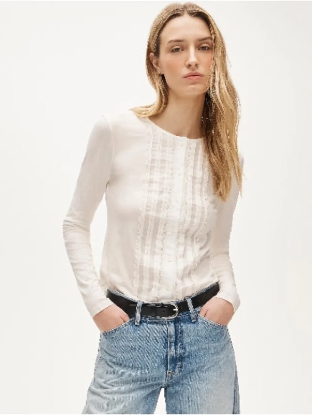 J.Crew Feather jersey lace cardigan top CS606